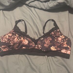 Floral Lace Trim Bralette